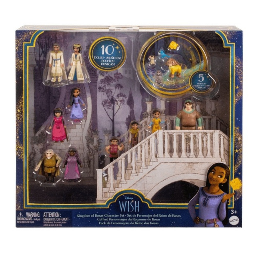 Disney Wish Kingdom of Rosas Character Mini Doll Set by Mattel
